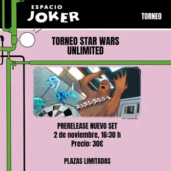 Torneo Prerelease Nuevo set Star Wars Unlimited 